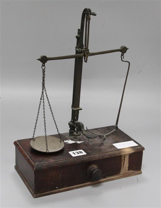 Two sets of jewellers scales